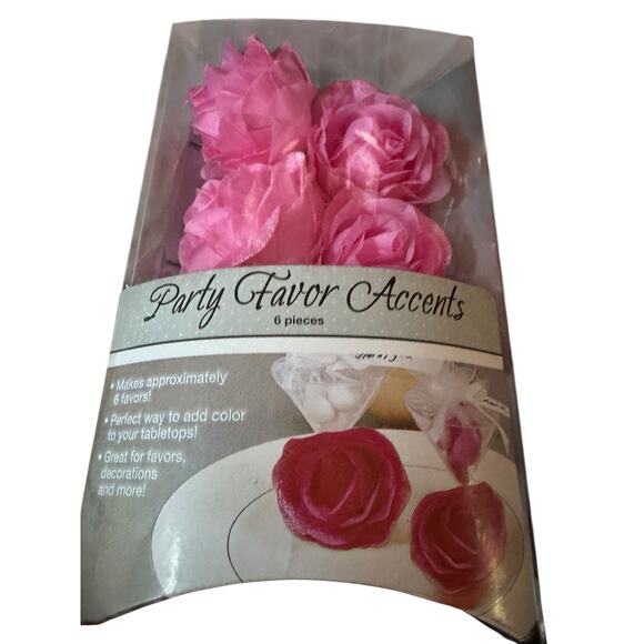 18 Artificial Accent Roses Tabletop Decorations Dinner Party Green Pink Flower - Picture 4 of 6